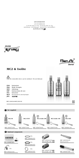 MC2 and Isolite  Micromotors Instructions  Sept 2019