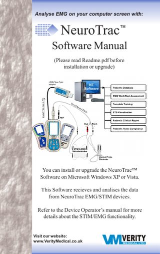 NeuroTrac EMG Analysis Software  Manual Aug 2009