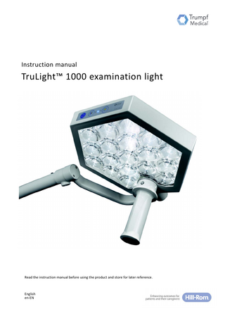 TruLight 1000 Examination Light system  Instruction Manual Jan 2018