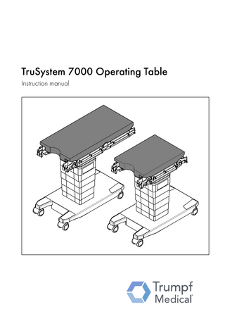 TruSystem 7000 Operating Table Instruction manual  
