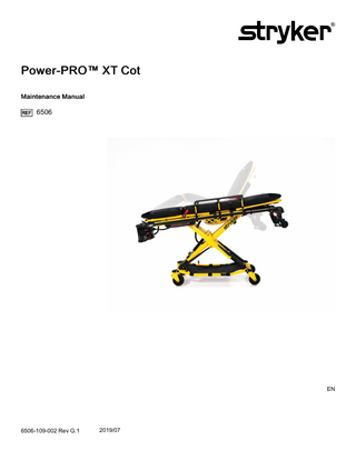 Power-PRO XT Cot Ref 6506 Maintenance Manual Rev E.0 July 2019