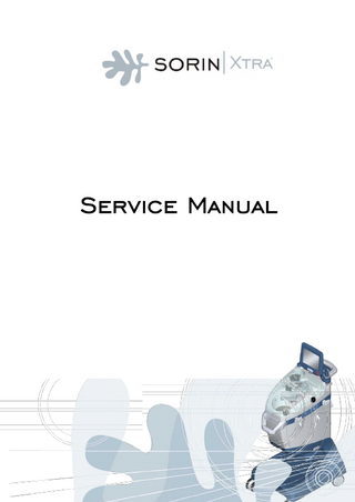 SORIN Xtra Autotransfusion System Service Manual sw Release 1.01 Rev.00 Jan 2010