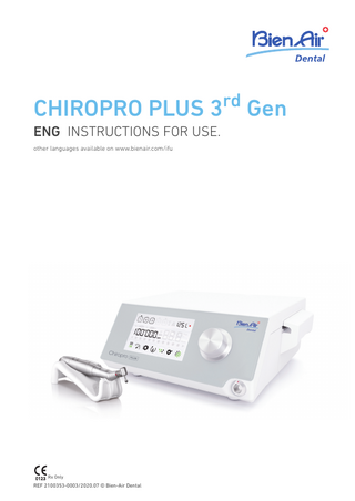 CHIROPRO PLUS 3rd Gen Instructions for Use July 2020