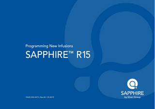 Sapphire R15 Programming New Infusions Quick Guide Rev 00 May 2019