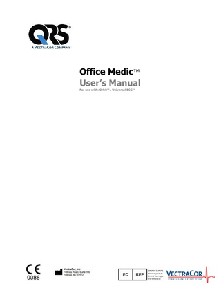 Office Medic QRS for Use with Orbit Smart ECG User Manual Rev F 