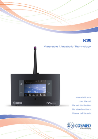 K5 Wearable Metabolic Technology User Manual VI Edition June 2017