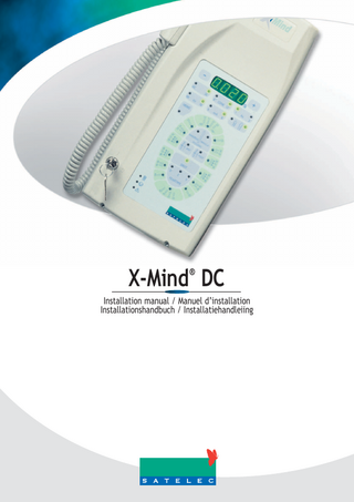 ®  X-Mind DC Installation manual / Manuel d’installation Installationshandbuch / Installatiehandleiing  