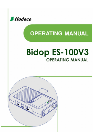 Bidop ES-100V3 Operating Manual Ver 3.1 May 2018