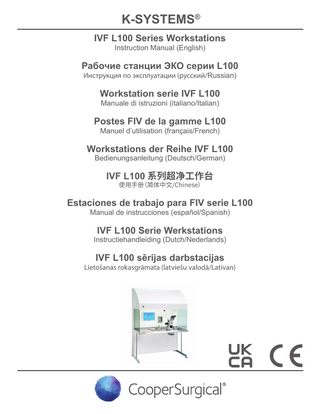 L100 Series Workstations Instruction Manual Oct 2022