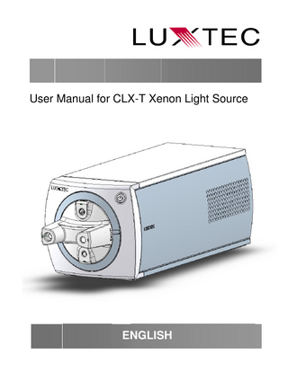 CLX-T Xenon Light Source User Manual June 2007 Rev C