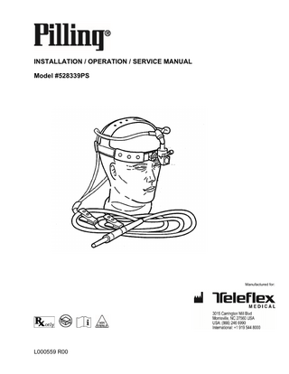 TABLE OF CONTENTS 1.  INTENDED USE  2.  WARNINGS / CAUTIONS  3.  ASSEMBLING THE HEADLAMP SYSTEM  4.  MAINTENANCE  5.  CLEANING  6.  REPLACEMENT PARTS  7.  WARRANTY AND REPAIR  8.  CHART OF MEDICAL DEVICE SYMBOLS USED  INTENDED USE This fiber optic headlamp system is designed to deliver illumination from a high intensity light source for surgical site illumination. This Operator Manual will help you to install the device and optimally integrate it with other components of your system. It will also instruct you how to adjust the fit and provide cleaning and sterilization instructions. It will give you maintenance and service guidelines as well as recommendations for best performance results.  WARNINGS / CAUTIONS CAUTION Rx only. Federal law restricts this device to sale by or on the order of a licensed healthcare practitioner. WARNING The user of this product should be thoroughly familiar with the use and care of this product. WARNING The user should carefully study this manual before making any attempt to use this product clinically. WARNING Use of this illuminator with accessories or attachments requires that the end-user follow all accessory or attachment instructions which could affect illuminator setup, usage and/or settings.  