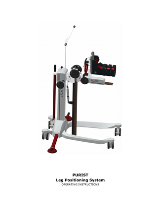PURIST Leg Positioning System Operating Instructions Rev 01 Oct 2020