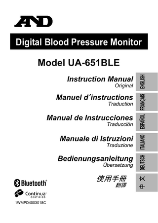 UA-651BLE Instruction Manual