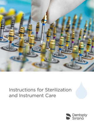 Instructions for Sterilization and Instrument Care  