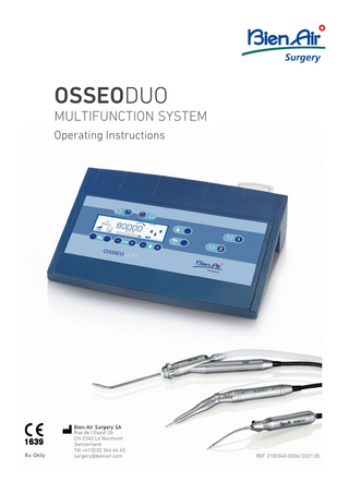 OSSEODUO Operating Instructions  May 2021