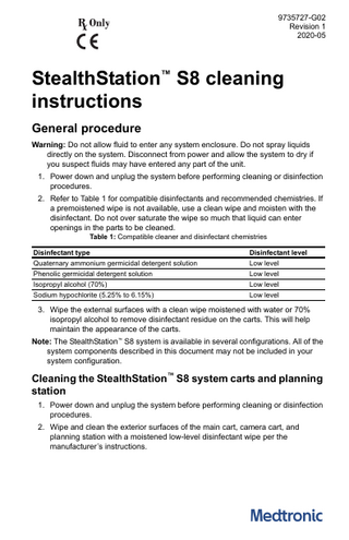 Stealth-Midas MR8 Cleaning Instructions Rev 1 May 2020
