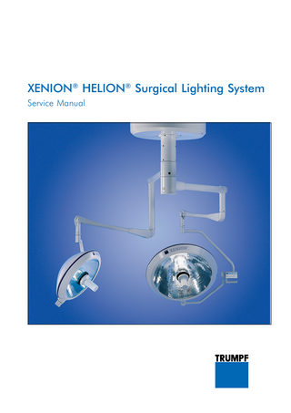 XENION® HELION® Surgical Lighting System Service Manual  