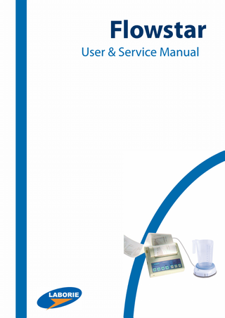 Flowstar User and Service Manual Ver 13.00 June 2020