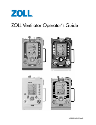 731 Series Ventilator Operators Guide Rev E March 2020