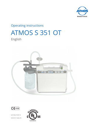 ATMOS S 351 OT Operating Instructions Index 05 March 2022