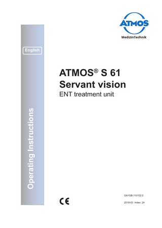ATMOS S 61 Servant vision Operating Instructions Index 24 March 2018