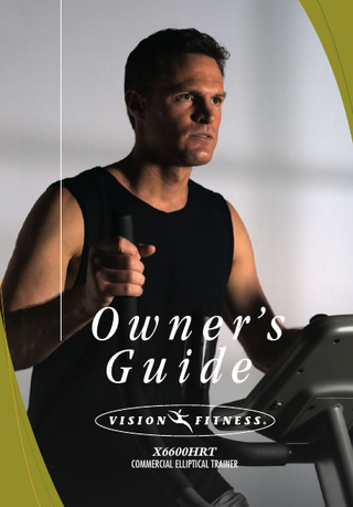 VISION FITNESS X6600HRT Owners Guide rev 2