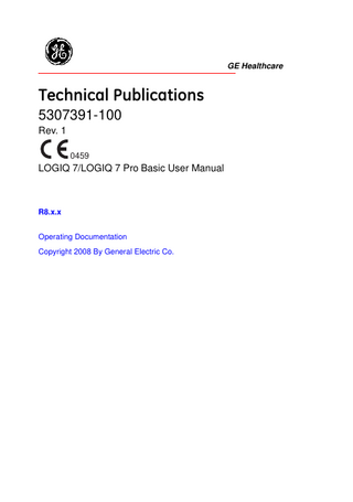 LOGIQ 7 and 7 Pro Basic User Manual R8.x.x