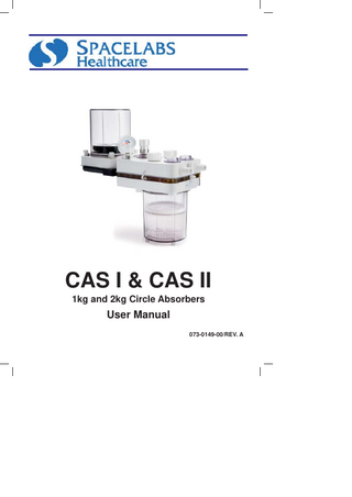 CASI & CASII Circle Absorbers  1kg and 2kg User Manual Rev. A Oct 2009