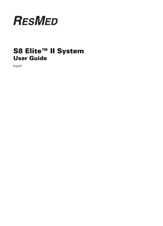 S8 Elite™ II System User Guide English  