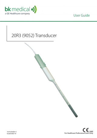 20R3 (9052) Transducer User Guide Oct 2022