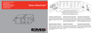 Swiss DolorClast Classic Operation Instructions Aug 2010