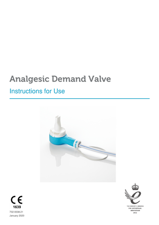 Analgesic Demand Valve Instructions for Use  702-0038.21 January 2020  