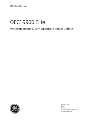 OEC 9900 Elite Operator Manual Update Rev 4 Nov 2007