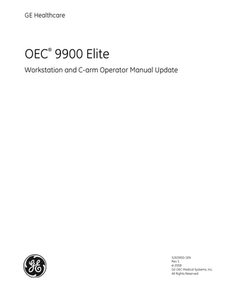 OEC 9900 Elite Operator Manual Update Rev 1 Aug 2008