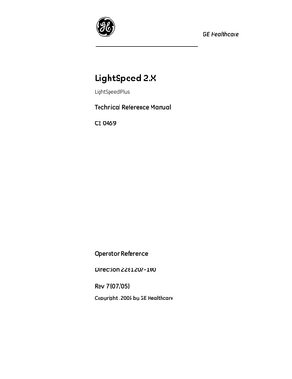 LightSpeed Plus 2.X Technical Reference Manual Rev 7 July 2005