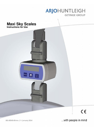 ARJOHUNTLEIGH Maxi Sky Scales Instructions for Use rev 2 Jan 2014