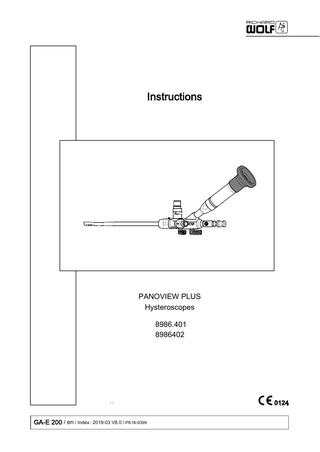Panoview Plus Hysteroscopes Instructions V8.0 March 2019