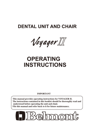 Voyager II Operating Instructions June 2014