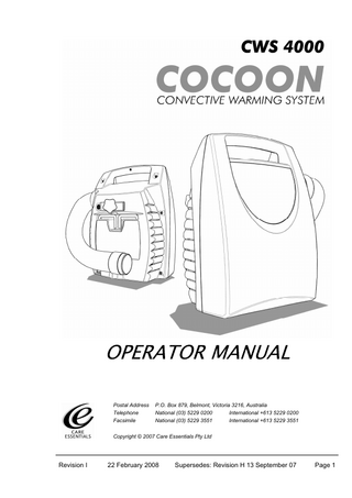 CWS 4000 Operator Manual Rev 1 Feb 2008
