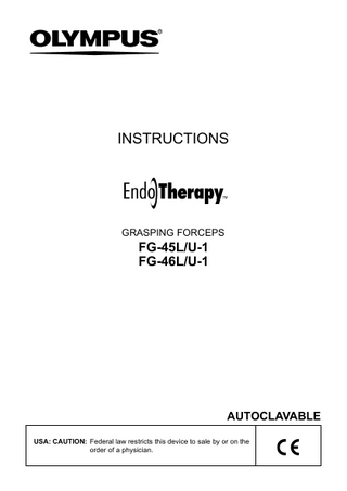 EndoTherapy Grasping Forceps Instructions 