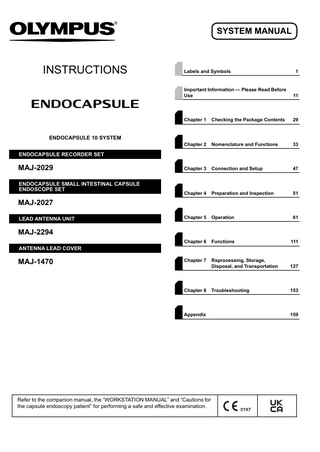 ENDOCAPSULE 10 SYSTEM System Manual Instructions 