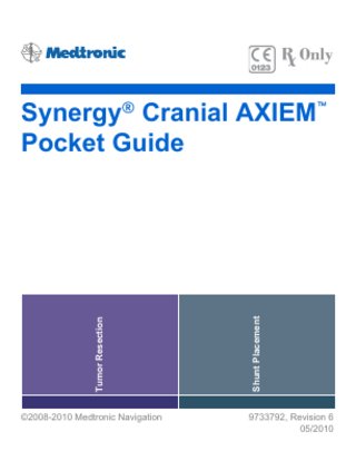 Synergy Cranial AXIEM Pocket Guide Rev 6 May 2010