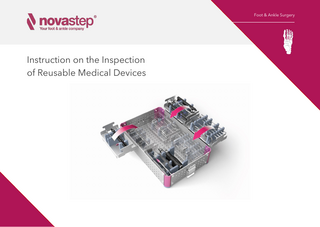 Foot & Ankle Surgery  Instruction on the Inspection of Reusable Medical Devices  