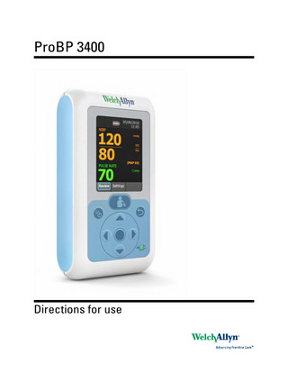 ProBP 3400  Directions for use  