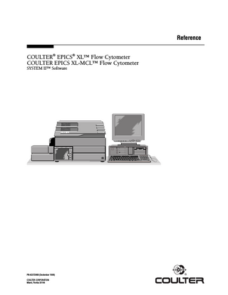 COULTER EPICS XL-MCL™ Flow Cytometer System II Software Reference
