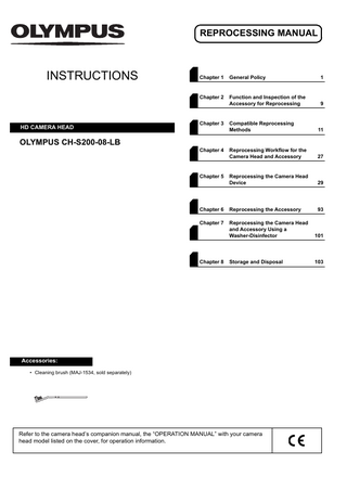 CH-S200-08-LB HD Camera Head  Reprocessing Manual 