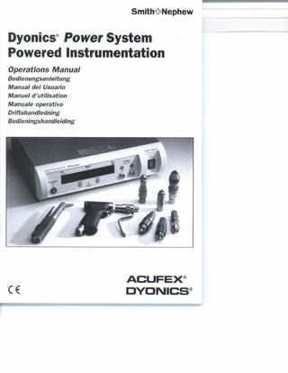 Dyonics Power System ACUFEX Operations Manual