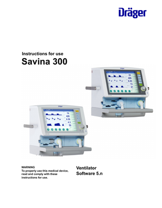 Savina 300 Instructions for Use Sw 5.n Edition 5