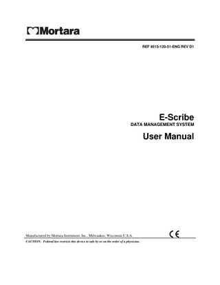 E-Scribe User Manual Rev D1