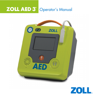 Table of Contents Introduction Overview ... 1 Intended Users ... 2 Conventions ... 2 Safety Summary ... 2 Summary of Safety and Clinical Performance (SSCP) ... 2 Warnings ... 3 Cautions ... 6  Setting Up the ZOLL AED 3 Defibrillator ZOLL AED 3 Shipping Contents ... 8 Setting Up the Defibrillator ... 9 Important Notes ...11  Using the ZOLL AED 3 Defibrillator Overview ...12 When a Shock is Needed ...16 When a Shock is Not Needed ...17 ECG/CPR Dashboard ...17 When Emergency Medical Services Arrive ...18 After Using the ZOLL AED 3 ...18  Maintaining the ZOLL AED 3 Defibrillator Overview ...19 After Each Use ...19 Cleaning the ZOLL AED 3 Defibrillator ...20 Replacing the Battery Pack ...21 ZOLL AED 3 Operator’s Manual  1  